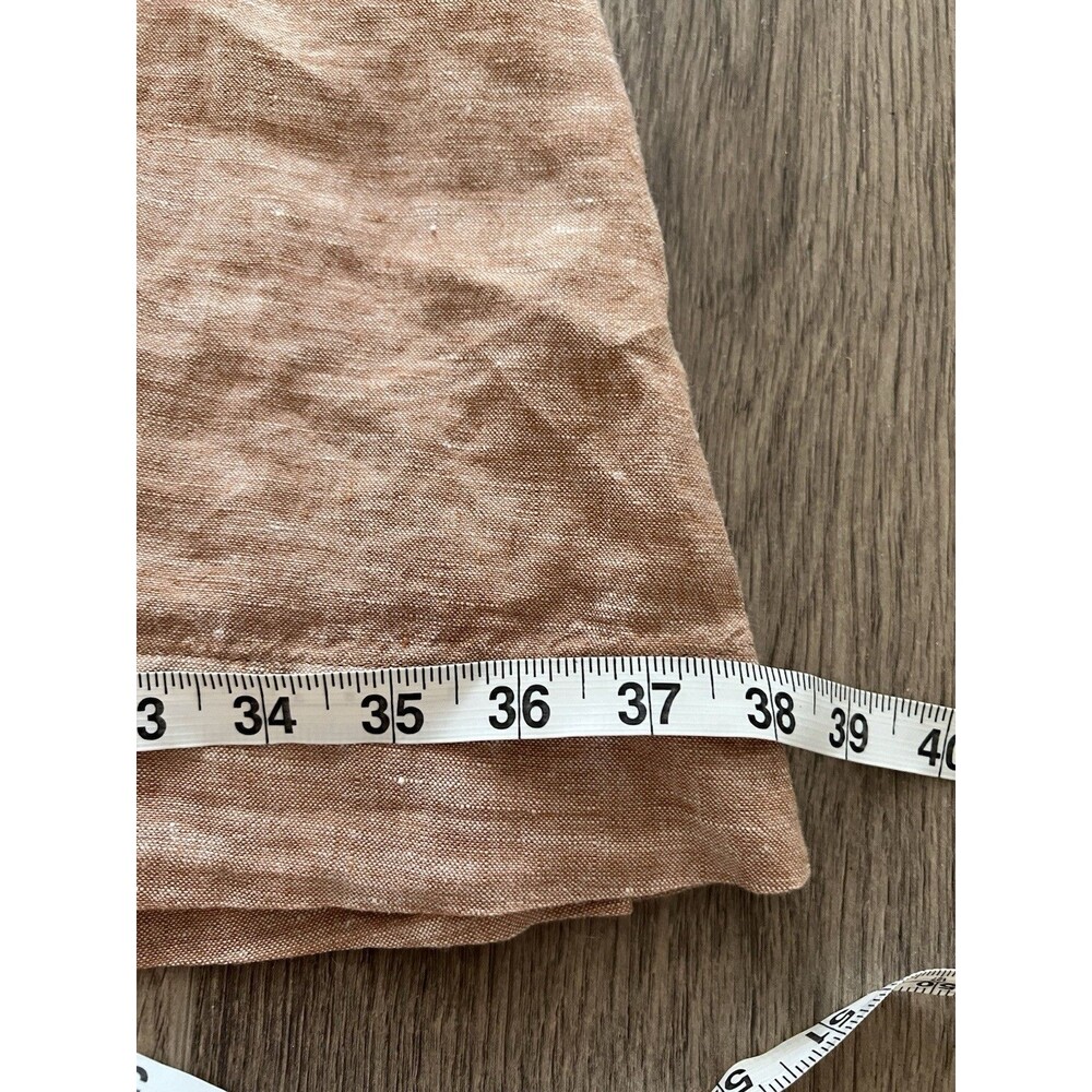 Pure J. Jill 100% Linen Sleeveless Midi Dress Terracotta Minimalist Petite Large - Picture 11 of 15
